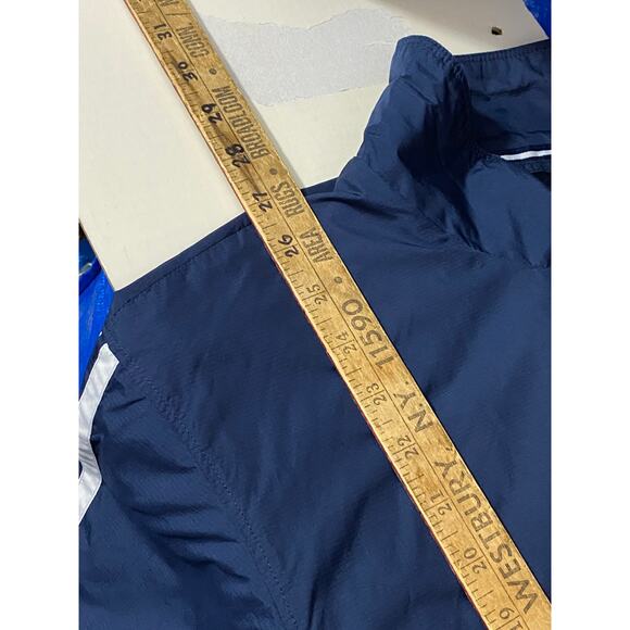 Vintage Nike Mens Blue & White Full Zip Jacket Size Medium 90s Y2K Soccer Warmer - Picture 4 of 13